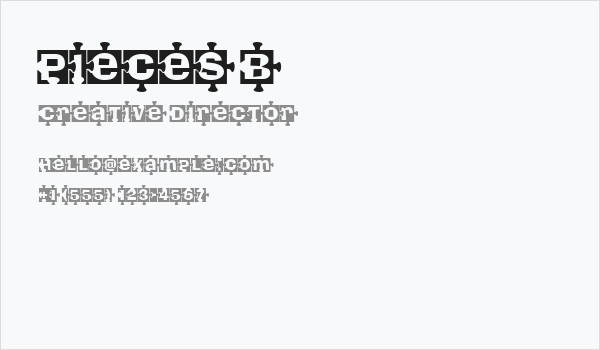 Pieces B Business Card