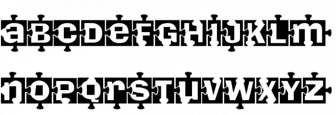 Pieces B Caratteri MINUSCOLO