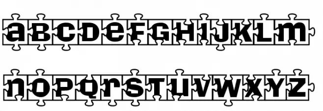 Pieces W Font UPPERCASE