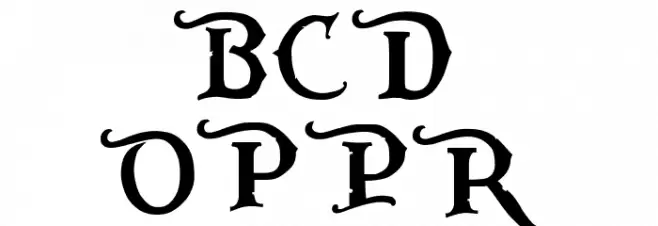 Pieces of Eight Alt フォント 大文字