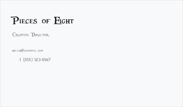 Pieces of Eight Business Card