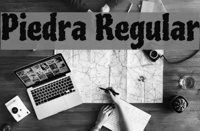 Piedra Regular Font examples