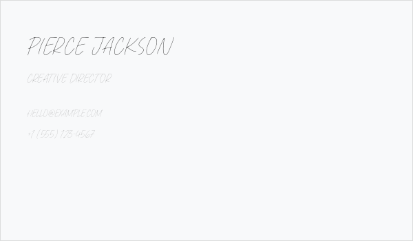 Pierce Jackson Business Card