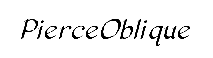Pierce Oblique  Frei Schriftart Herunterladen