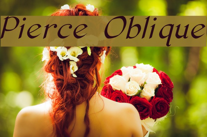 Pierce Oblique Font examples