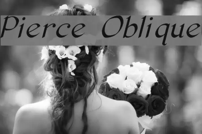 Pierce Oblique Font examples