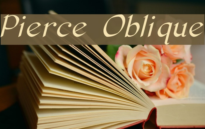 Pierce Oblique Font examples
