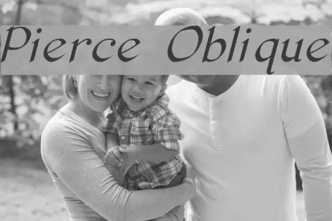 Pierce Oblique Font examples