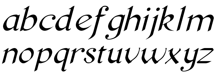 Pierce Oblique Font LOWERCASE