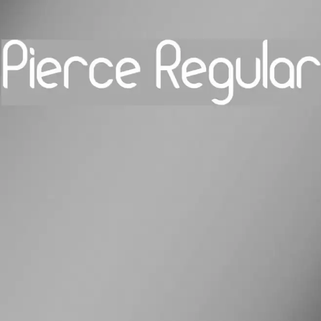 Pierce Regular Font examples