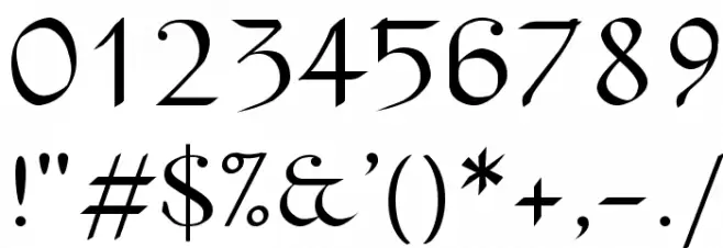 Pierce Roman Font OTHER CHARS