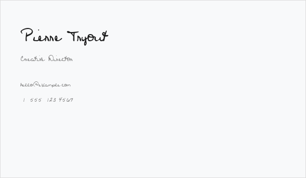 Pierre Tryout Business Card