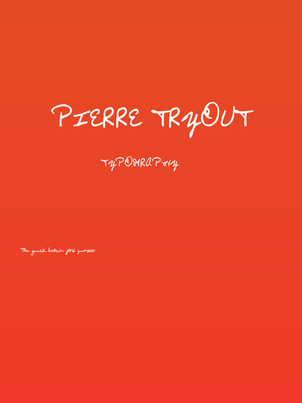 Pierre Tryout Poster