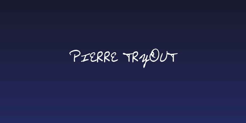 Pierre Tryout Social Header