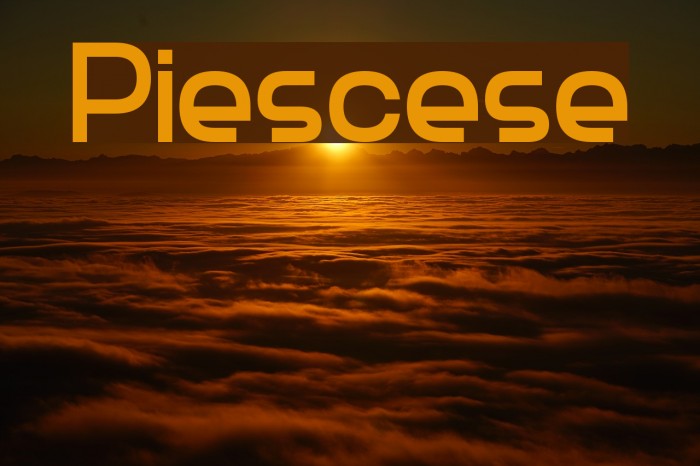 Piescese Font examples