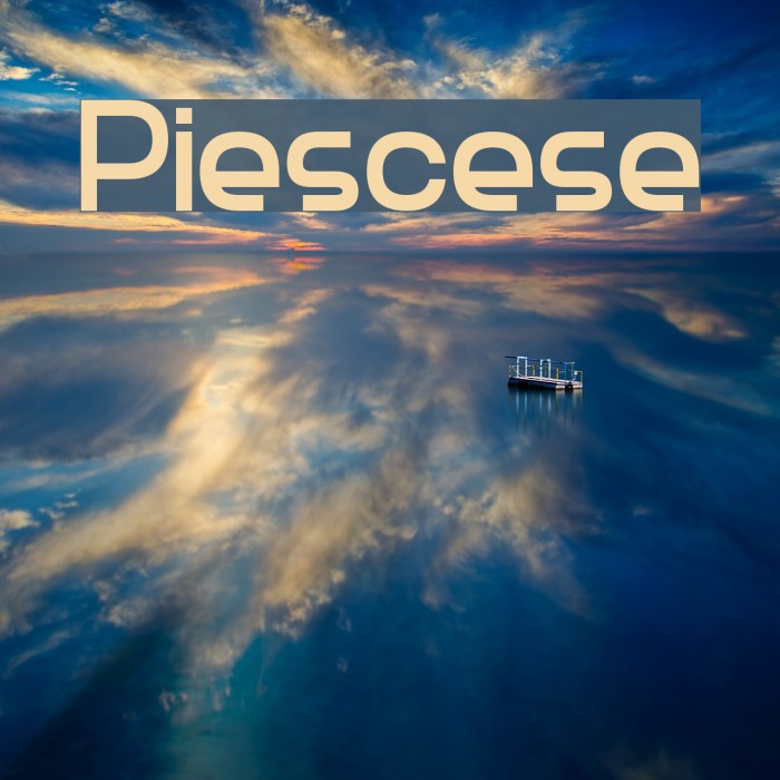 Piescese Font examples