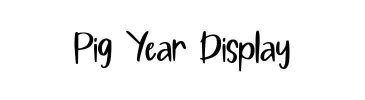 Pig Year Display  フリーフォントのダウンロード