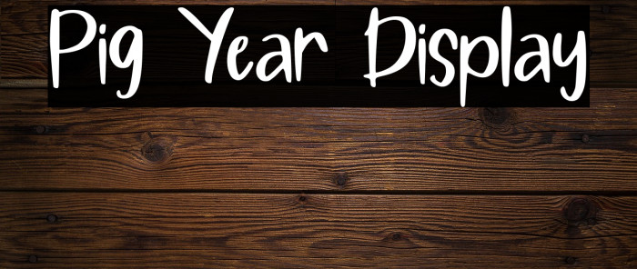 Pig Year Display Fuentes examples