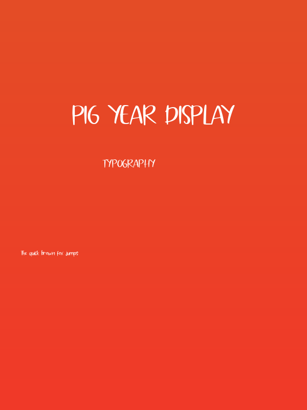 Pig Year Display Poster