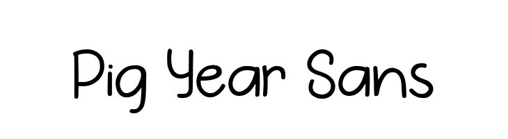 Pig Year Sans  font caratteri gratis