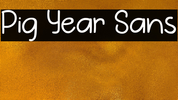 Pig Year Sans Font examples
