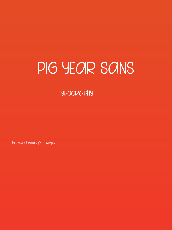 Pig Year Sans Poster
