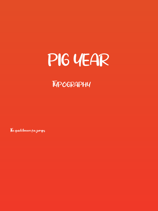 Pig Year Poster
