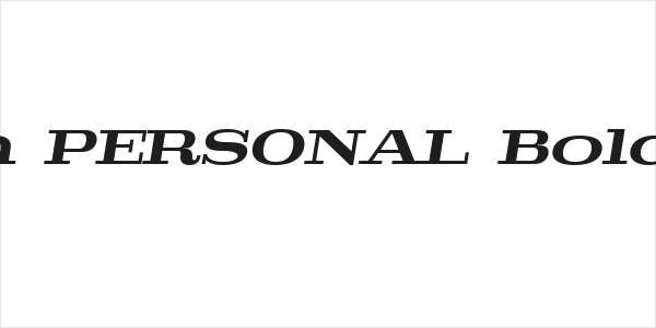 Pigeon PERSONAL Bold Italic Logo