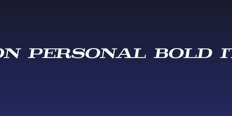 Pigeon PERSONAL Bold Italic Social Header