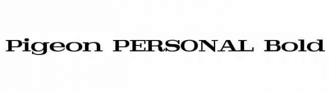 Pigeon PERSONAL Bold  baixar fontes gratis