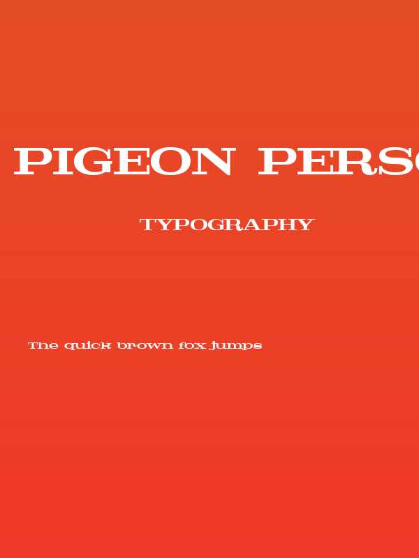 Pigeon PERSONAL Bold Poster