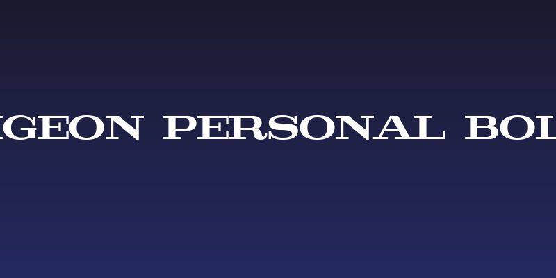 Pigeon PERSONAL Bold Social Header