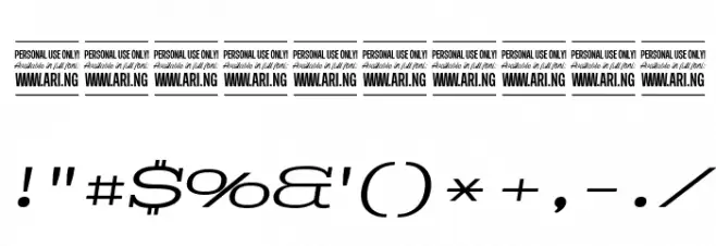 Pigeon PERSONAL Light Italic Font OTHER CHARS