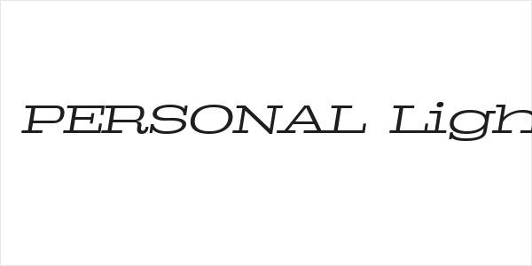 Pigeon PERSONAL Light Italic Logo