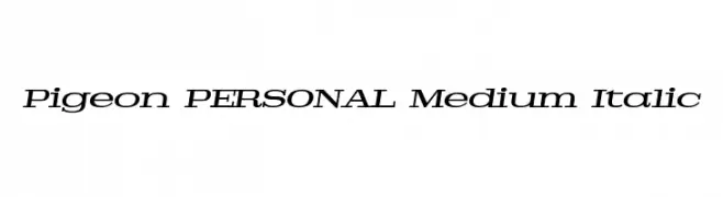 Pigeon PERSONAL Medium Italic  Frei Schriftart Herunterladen