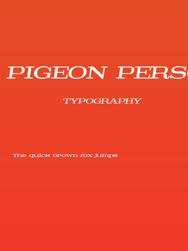 Pigeon PERSONAL Medium Italic Poster