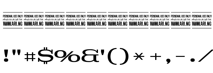 Pigeon PERSONAL Medium Font OTHER CHARS
