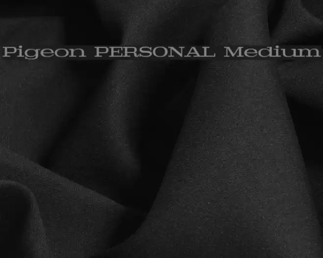 Pigeon PERSONAL Medium Font examples