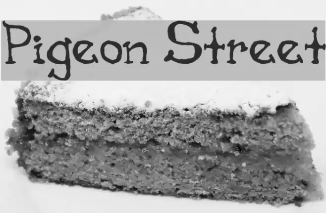 Pigeon Street Font examples