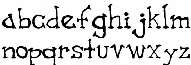Pigeon Street Schriftart Kleinbuchstaben