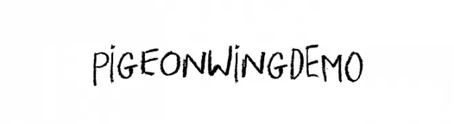 PigeonWingDEMO  Frei Schriftart Herunterladen