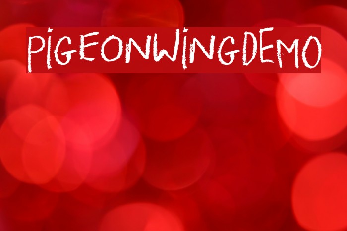 PigeonWingDEMO Font examples