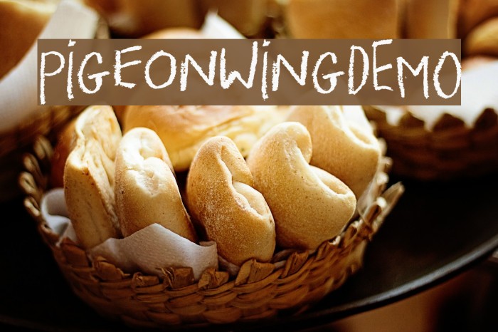 PigeonWingDEMO Font examples