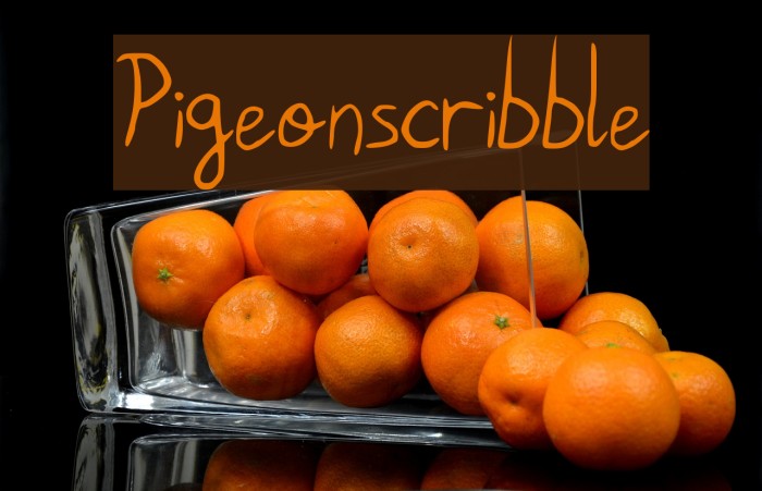 Pigeon_scribble Font examples