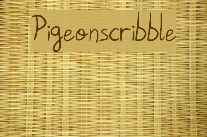Pigeon_scribble Font examples