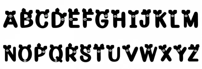 Piggy Demo Schriftart Groß