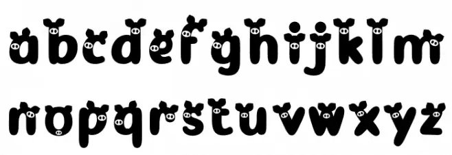 Piggy Demo 字体 小写