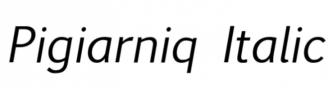 Pigiarniq Italic 