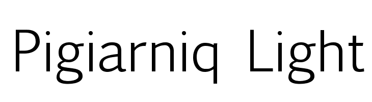 Pigiarniq Light Font