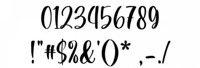 Piglate Regular Font OTHER CHARS